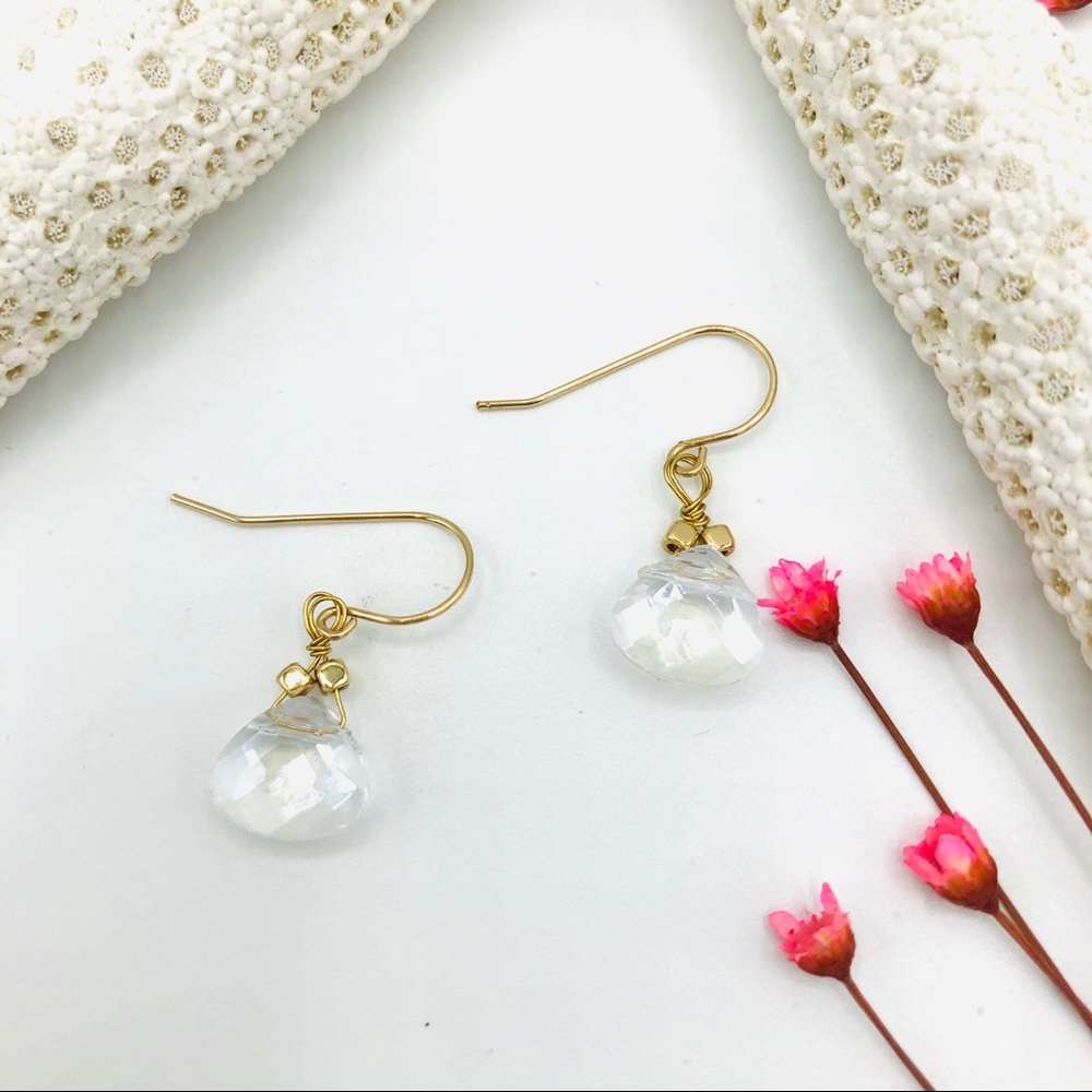 Swarovski Crystals Gold Earrings